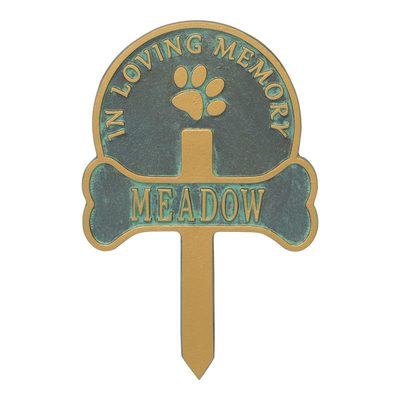 Paw And Bone Customized Verde Dedication Plaque